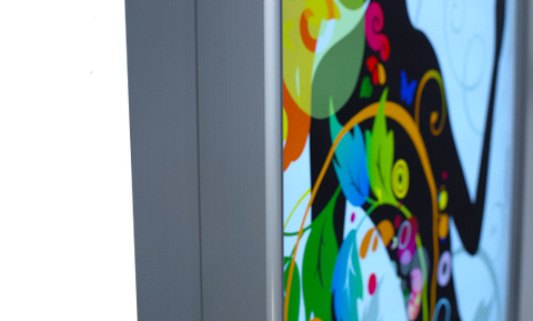 Premium Fabric LED Light Box Snap Frame Open Side View