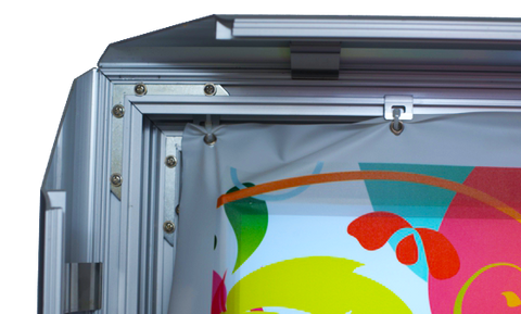 Premium Fabric LED Light Box Snap Frame Detail